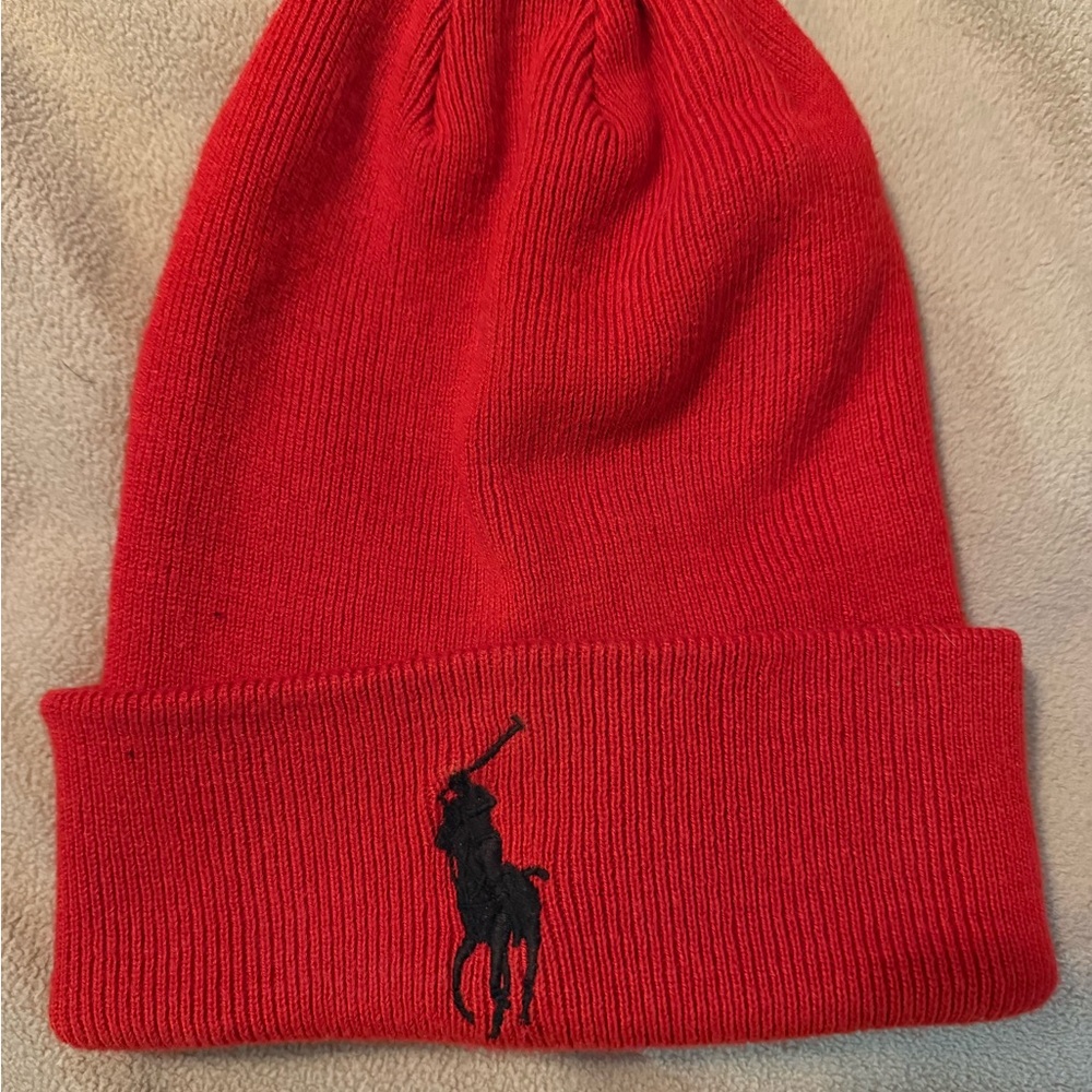 Polo by Ralph Lauren red beanie